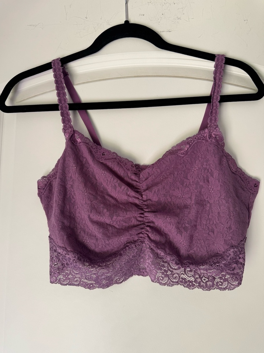 NWOT Soma Lace Bralette in Purple, size XL